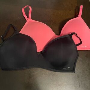 Closet Clear Out Sale! BNWOT Tahari Black and Pink Women's Bra Duo size 34C